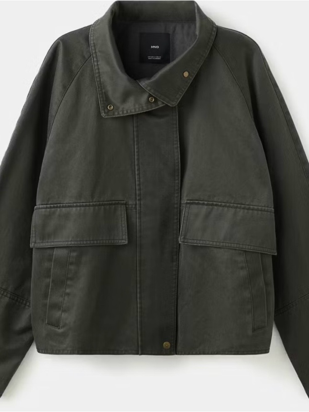 Mango Funnel Neck Parka Utility Jacket with Flap Pockets (NWT)